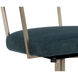 Bexley Danny Teal Swivel Dining Armchair, Swivel